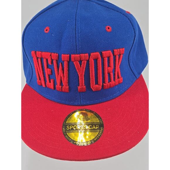 New York Hat Cap Blue& Red Sports Cap Adjustable - Picture 7 of 11
